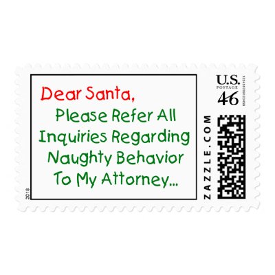 Dear Santa Attorney Postage Stamp