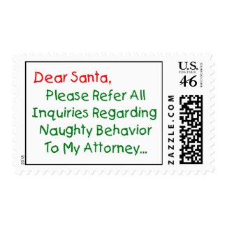 Dear Santa Attorney Postage Stamp stamp