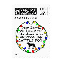 Dear Santa Australian Cattle Dog Stamp