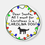 Dear Santa Carolina Dog Fridge Magnets