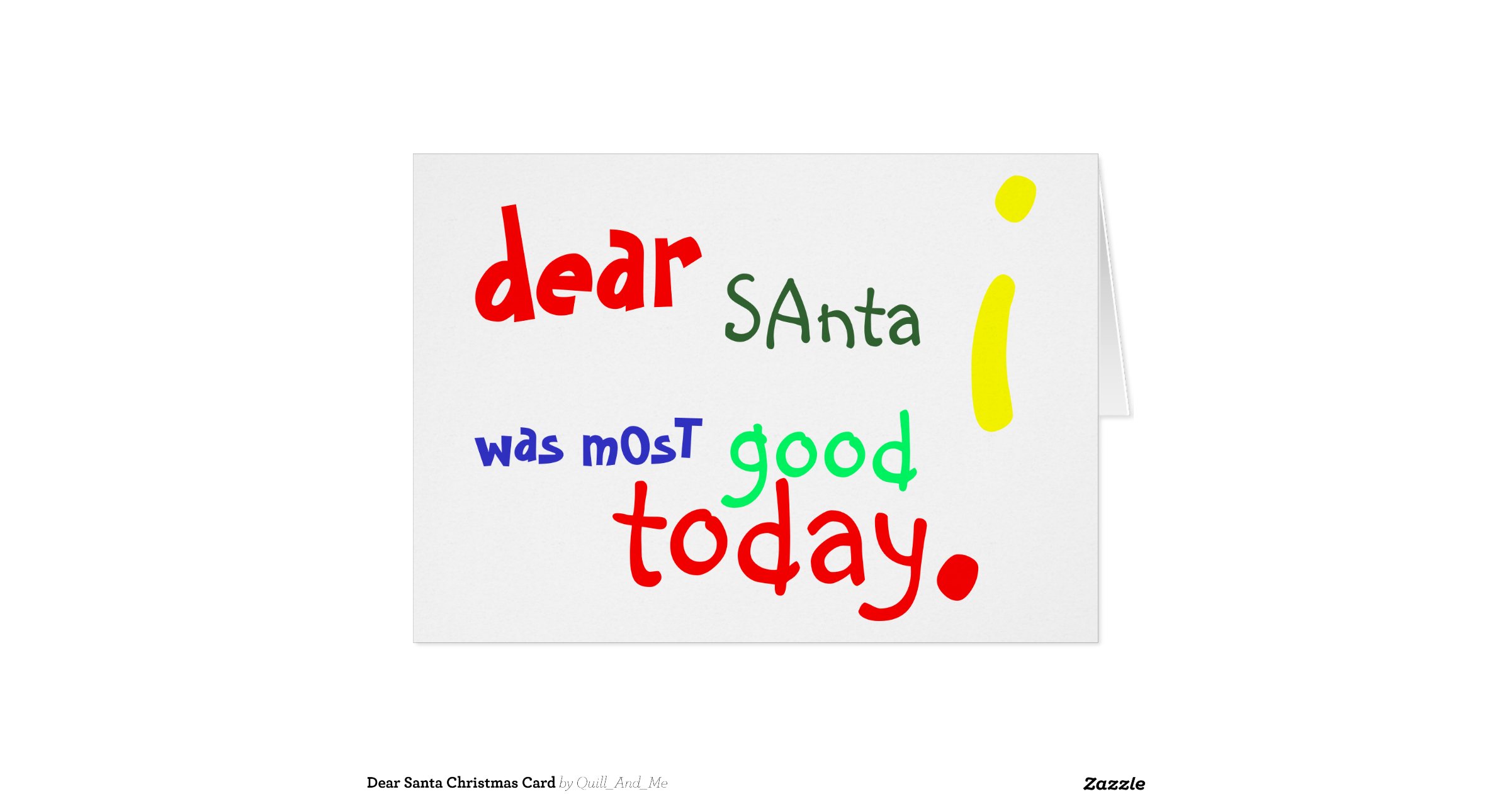 Dear Santa Christmas Card 