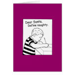 Dear Santa. Define naughty Card