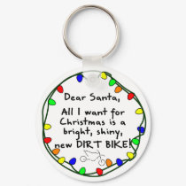 Dear Santa Dirt Bike keychains