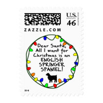 Dear Santa English Springer Spaniel Stamp