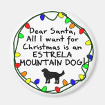 Dear Santa Estrela Mountain Dog Refrigerator Magnets