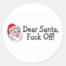 Dear Santa F Off Sticker