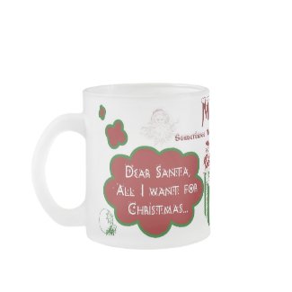 Dear Santa Frosted Mug - Personalize Name/Message mug