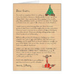 Dear Santa Funny Christmas Card