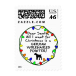 Dear Santa German Wirehaired Pointer postage