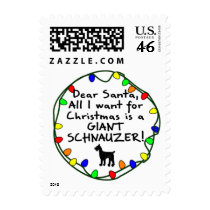 Dear Santa Giant Schnauzer Stamp