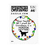 Dear Santa Gordon Setter postage