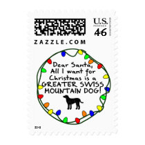 Dear Santa Greater Swiss Mountain Dog Postage Stamps
