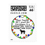 Dear Santa Greater Swiss Mountain Dog postage