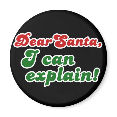 Dear Santa, I can explain Christmas refrigerator magnets