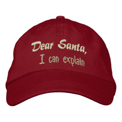 Dear Santa,, I can explain Embroidered Hats by EmbroideredGifts4You