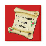 Dear Santa...I Can Explain Funny Kids Tshirt Refrigerator Magnet