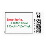 Dear Santa, I Didn't Know stamps