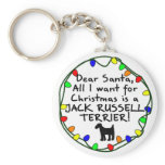 Dear Santa Jack Russell Terrier Keychains
