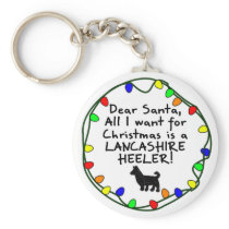 Dear Santa Lancashire Heeler Keychain