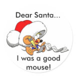 Dear Santa Mouse Sticker