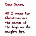 Dear Santa Naughty Boys List Hoodie t-shirts