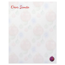 Dear Santa Tree Ornament Background Letterhead