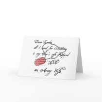 Dear Santa XOXO Army Wife cards by silentranksshop Dear Santa XOXO Army Wife cards