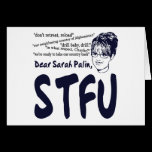 Dear Sarah, STFU cards