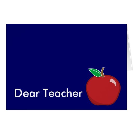 Dear TeacherCustomize Card Zazzle