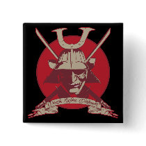 Death Before Dishonor Samurai buttons