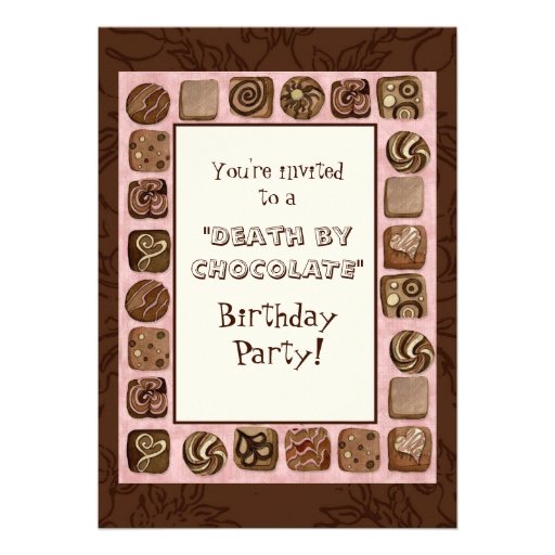 chocolate party invites