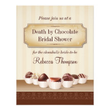 Death by Chocolate Bridal Shower Custom Announcements