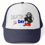 Death Finds a Day Job Classic Cartoon Cap hats