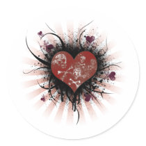 Death heart stickers