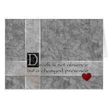 Death is not absence greeting card