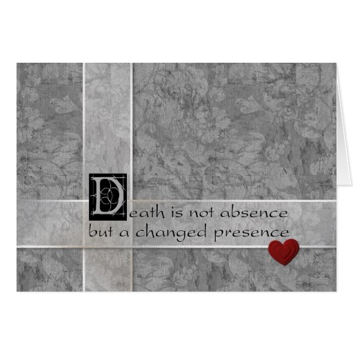 Death is not absence greeting card