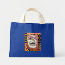 Death Mask Tote Canvas Bags