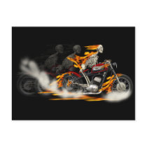 Death Metal Riders Motorcycle Art postcards