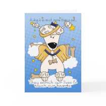 Death of a Dog Sympathy Card - Loss Of Pet Dog - D