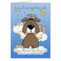 Death of a Dog Sympathy Card - Loss Of Pet Dog - D