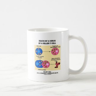 Death Of A Virus By A Killer T Cell (Immunology) Classic White Coffee Mug