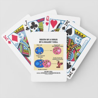 Death Of A Virus By A Killer T Cell (Immunology) Poker Deck