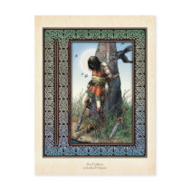 "Death of Cuchulainn" Postcard by Ars_Celtica "Death of Cuchulainn" Postcard