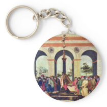 Death Of Lucretia By Lippi Filippino Key Chain