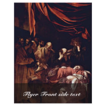 Death Of The Virgin By Michelangelo Merisi Da Cara Flyer Design