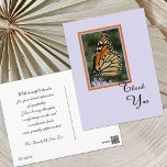 Death or Sympathy Thank You Postcard -- Butterfly