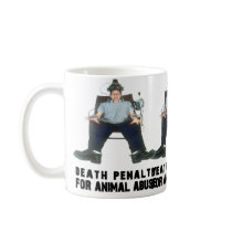 DEATH PENALTY FOR ANIMAL ABUSE Elec Chair Mugs