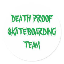 DEATH PROOF SKATEBOARDING TEAM stickers by Death_Proof DEATH PROOF SKATEBOARDING TEAM stickers