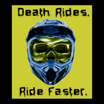 Death Rides Dirt Bike Motocross Poster posters