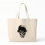 Death skull stalhelm tote bag